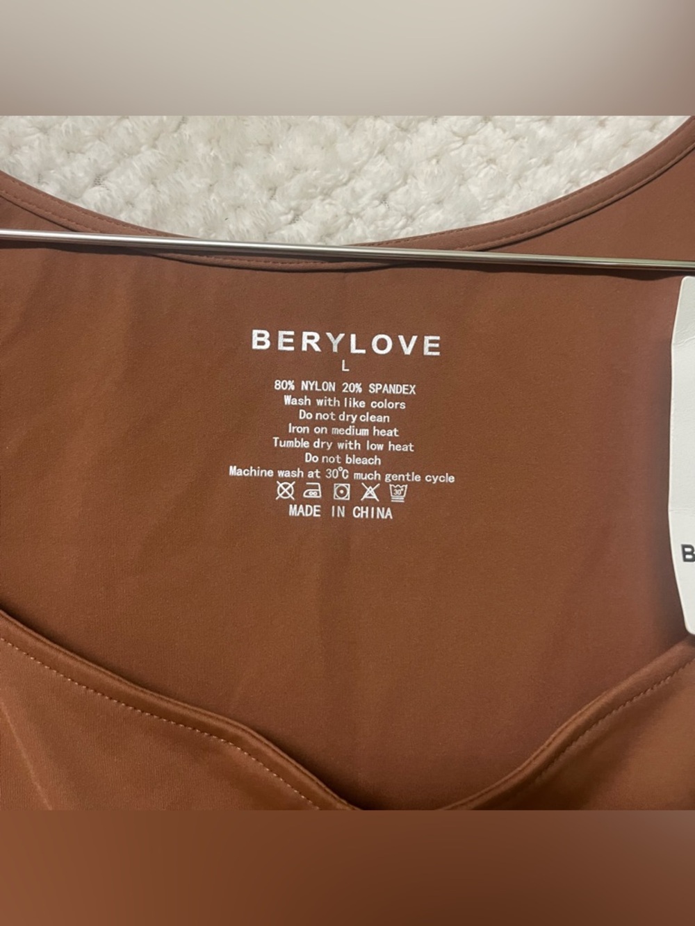 BeryLove A-Line Dress Brown Sleeveless Mini Dress Athletic Material Large NWT - Picture 2 of 13